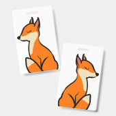 Aanpasbare Vos Badge (Voor- en achterkant)