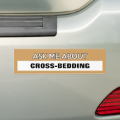 Aanpasbare "Vraag me over..." Bumpersticker (Op auto)