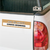 Aanpasbare "Vraag me over..." Bumpersticker (Op Truck)