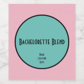 Aanpasbare vrijgezellenfeest blend wijn etiket (Enkel label)