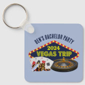 Aanpasbare vrijgezellenfeest Las Vegas reis Casino Sleutelhanger (Voorkant)