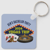 Aanpasbare vrijgezellenfeest Las Vegas reis Casino Sleutelhanger (Achterkant)