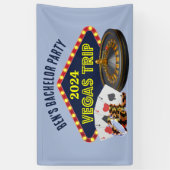Aanpasbare vrijgezellenfeest Las Vegas reis Casino Spandoek (Verticaal)
