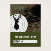 Aanpasbare vrijgezellenfeest tickets visitekaartje (Achterkant)