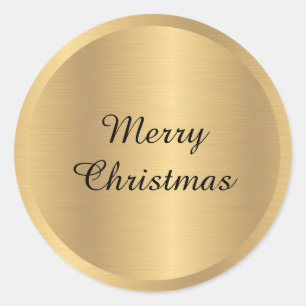 Aanpasbare vrolijk kerstfeest tekst Voeg uw naam t Ronde Sticker