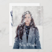 Aanpasbare vrolijke en heldere Boho-veren Feestdagenkaart (Voorkant / Achterkant)