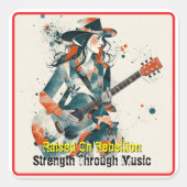 Aanpasbare vrouwen Abstracte kunst Inspirerend Vierkante Sticker (Voorkant)