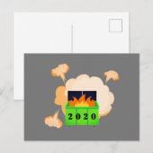 Aanpasbare vuilcontainerbrand 2020 briefkaart (Voorkant / Achterkant)