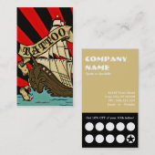 aanpasbare waardebon voor tattoo klantenkaartje (Voorkant / Achterkant)