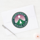 aanpasbare wandelaar mountainpatch classic r ronde sticker (Envelop)