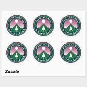 aanpasbare wandelaar mountainpatch classic r ronde sticker (Vel)