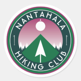 aanpasbare wandelaar mountainpatch classic r ronde sticker