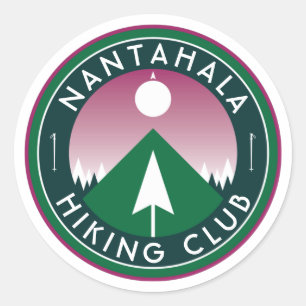 aanpasbare wandelaar mountainpatch classic r ronde sticker