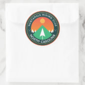 aanpasbare wandelaar mountainpatch classic r ronde sticker (Tas)