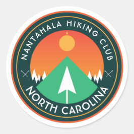 aanpasbare wandelaar mountainpatch classic r ronde sticker