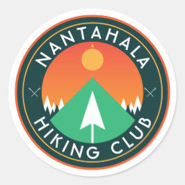 aanpasbare wandelende knijpclub mountainpatch ronde sticker
