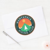 aanpasbare wandelende knijpclub mountainpatch ronde sticker (Envelop)