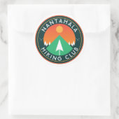 aanpasbare wandelende knijpclub mountainpatch ronde sticker (Tas)