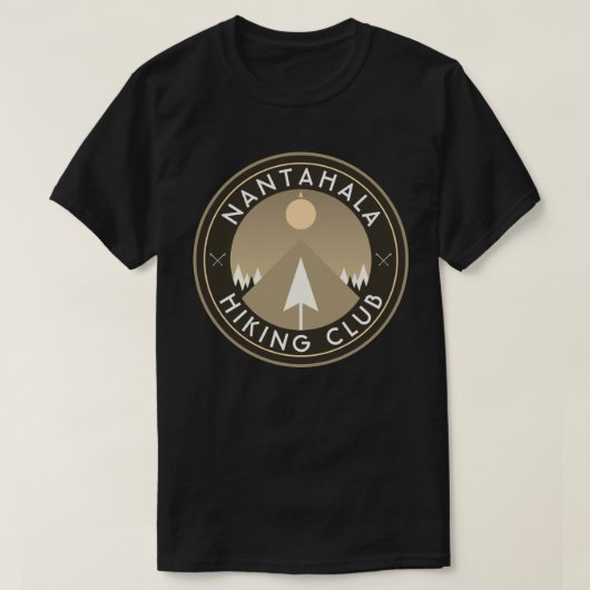 Aanpasbare wandelende knijpclub mountainpatch T-Sh T-shirt (Design voorkant)