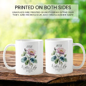 Aanpasbare Waterlelie Verjaardagsbloem Juli Koffiemok