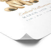 Aanpasbare Waterverf Puppy Kraam Geboorte Detail Poster (Hoek)