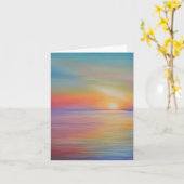 Aanpasbare waterverf zonsondergang kaart (Gele Bloem)