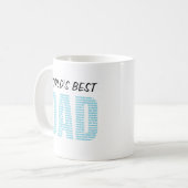 Aanpasbare Wereld Beste Papa Vaderdag Gift Koffiemok (Voorkant links)