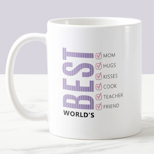 Aanpasbare Werelds Beste Moeder Checklijst Koffiemok