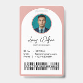 Aanpasbare werknemers-ID Badge (Voorzijde)