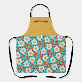 Aanpasbare Whimsical Eieren en Bacon Schort