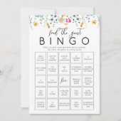 Aanpasbare Wilde Bloemen Bingo Spelkaart Kaart (Voorkant)