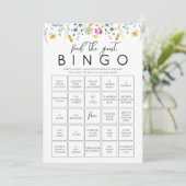 Aanpasbare Wilde Bloemen Bingo Spelkaart Kaart (Staand voorkant)