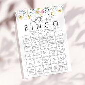 Aanpasbare Wilde Bloemen Bingo Spelkaart Kaart