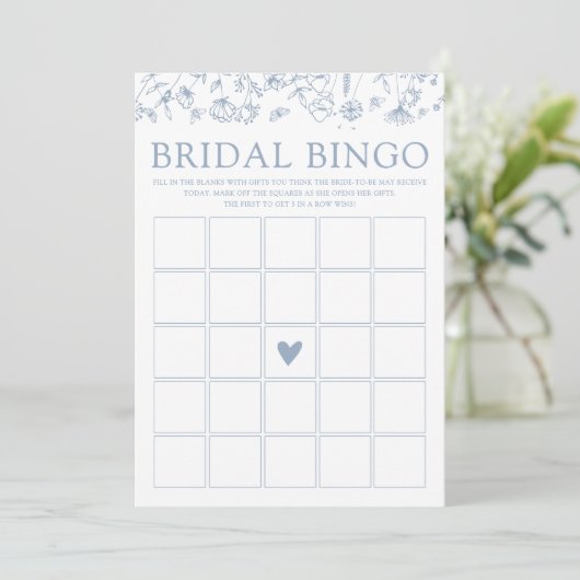 Aanpasbare Wilde Bloemen Bingo Spelkaart Kaart (Staand voorkant)