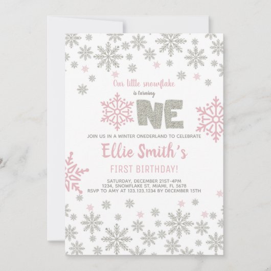 Aanpasbare Winter Wonderland Feestkaart Kaart (Voorkant)