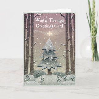 Aanpasbare winterthema wenskaart kaart