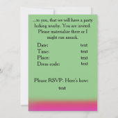 (Aanpasbare) WiTCH-RADIO via Slipperywindow Invit Kaart (Achterkant)