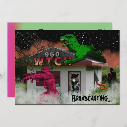 (Aanpasbare) WiTCH-RADIO via Slipperywindow Invit Kaart (Voorkant / Achterkant)