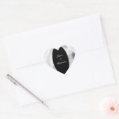Aanpasbare Witte Roos | Elegant Bloemendesign Hart Sticker (Envelop)