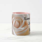 Aanpasbare witte roos "Love You" mok (Midden)