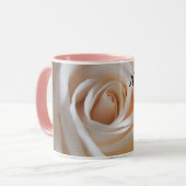 Aanpasbare witte roos "Love You" mok (Voorkant links)