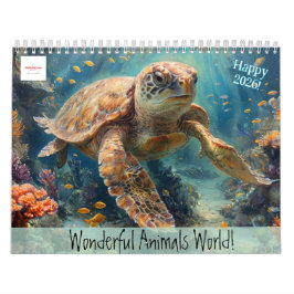 Aanpasbare Wonderbaarlijke Dieren Wereld Agenda 20 Kalender