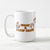 Aanpasbare Woof en Brew Crew Koffiemok (Links)