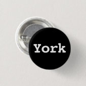 Aanpasbare York typografie Ronde Button 3,2 Cm (Voorkant /achterkant)