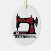 Aanpasbare You Are Sew Beautiful Borduur Ornament  (Rechts)