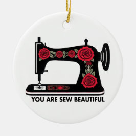 Aanpasbare You Are Sew Beautiful Borduur Ornament