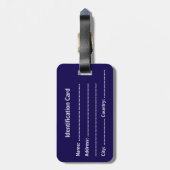 Aanpasbare zakelijke ID-tag Bagagelabel (Achterkant verticaal)