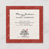 Aanpasbare Zakelijke Kaart voor de Kerk Vierkante Visitekaartje (Achterkant)