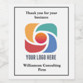 Aanpasbare zakelijke logo bedrijfsmarketing wijn etiket (Enkel label)