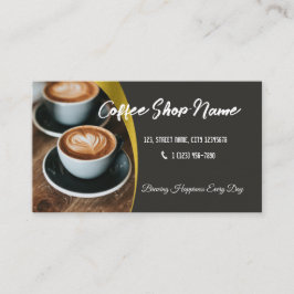Aanpasbare Zakelijke Loyalty Stempelkaart Koffie C Visitekaartje